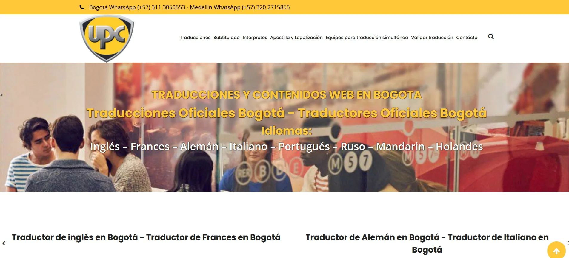 UPC Consultants - Diseño Web B2B para Traducciones