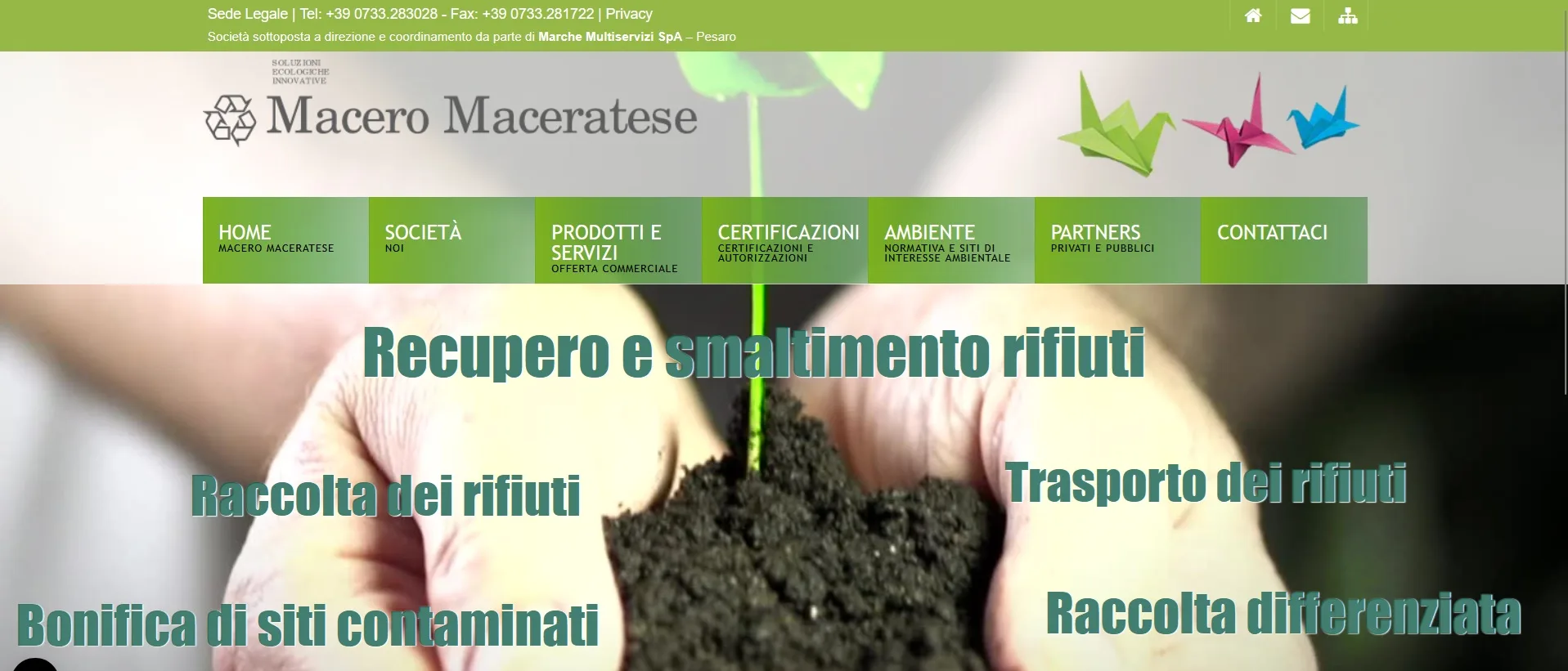 Macero Maceratese - Diseño Web Gestión Ambiental (Italia)