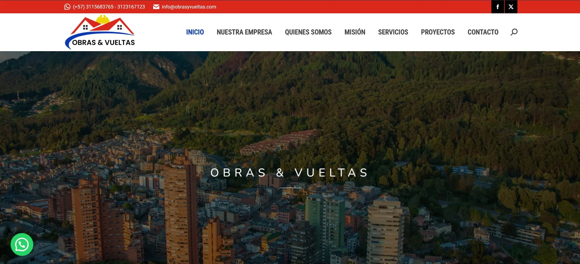 Obras y Vueltas - Diseño Web Logística y Servicios